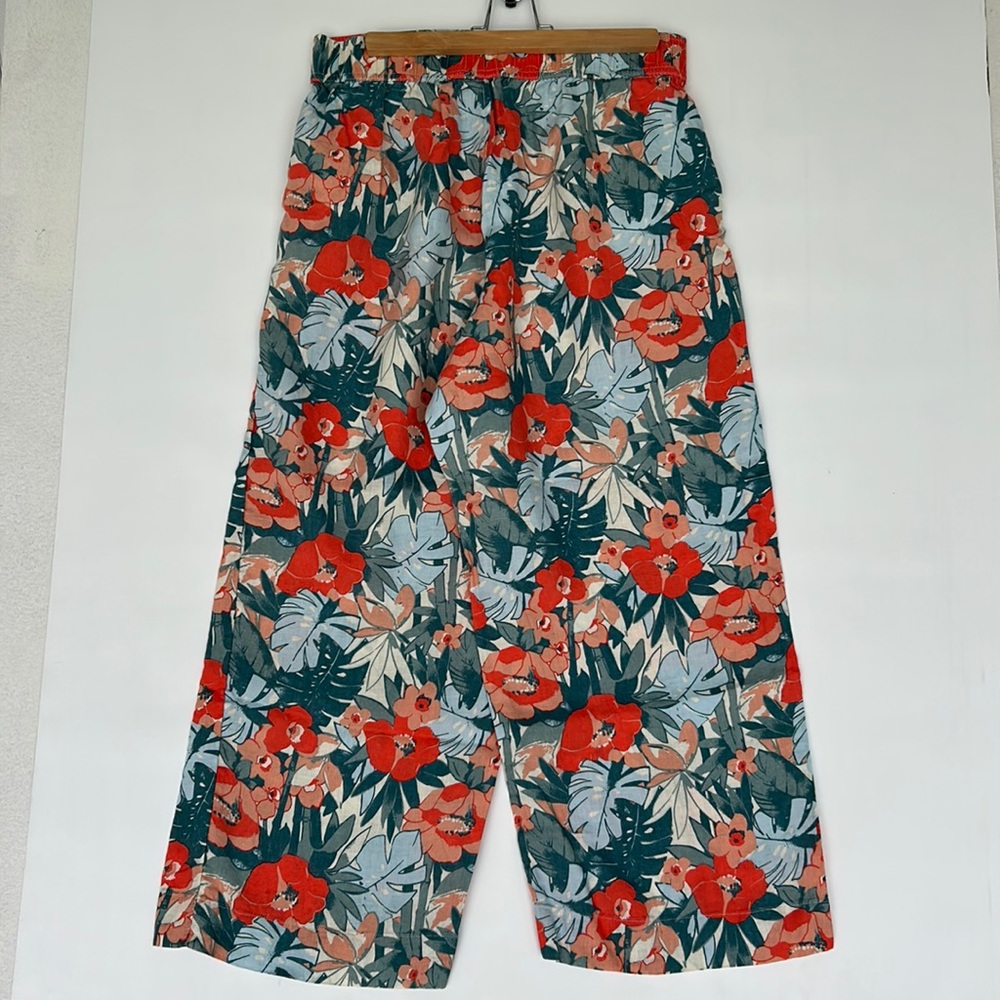 C&C California Linen Tropical Floral Print Pants - Picture 3 of 9